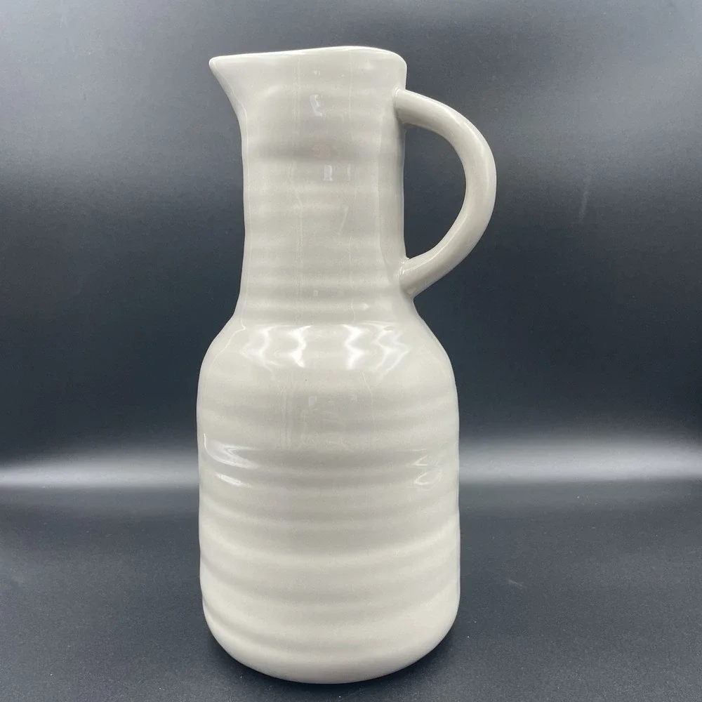 Ceramic Pitcher Vase Decorative Piece 10.75